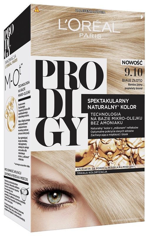 L’Oréal Prodigy 9.10 White Gold Bardzo Jasny Popielaty Blond