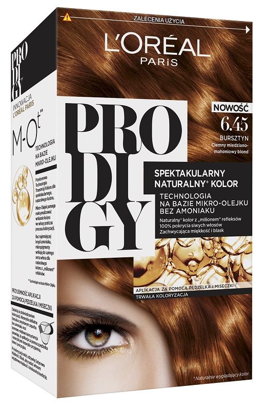 L’Oréal Prodigy 6.45 Amber Bardzo Jasny Miedziano-Mahoniowy Brąz
