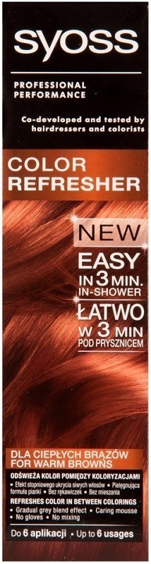 Syoss Color Refresher Ciepły Brąz