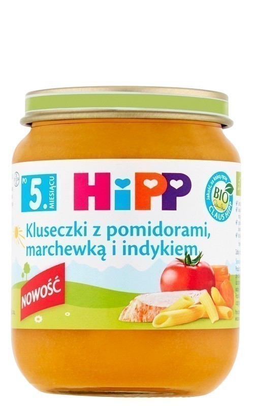 Hipp Kluseczki z Pomidorami, Marchewką i Indykiem Bio