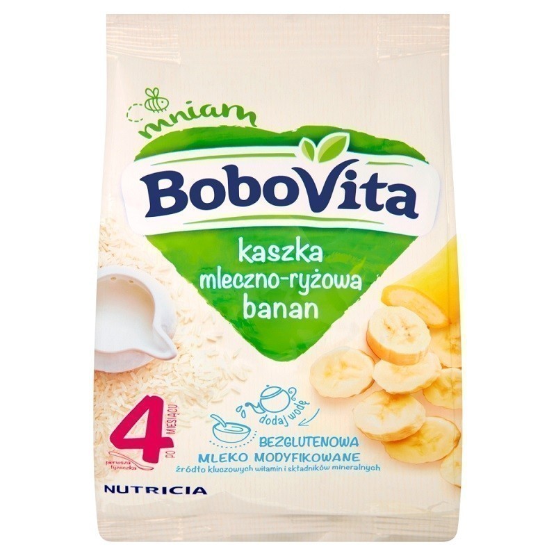Bobovita Kaszka Mleczno-Ryżowa Bananowa