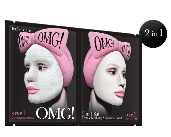 OMG! 2w1 Kit Detox Bubbling Microfiber Mask