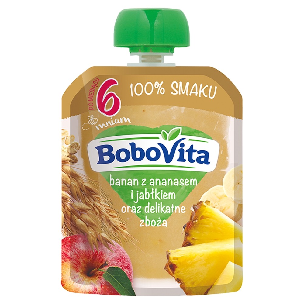 Bobovita Banan z Ananasem i Jabłkiem Oraz Delikatne Zboża