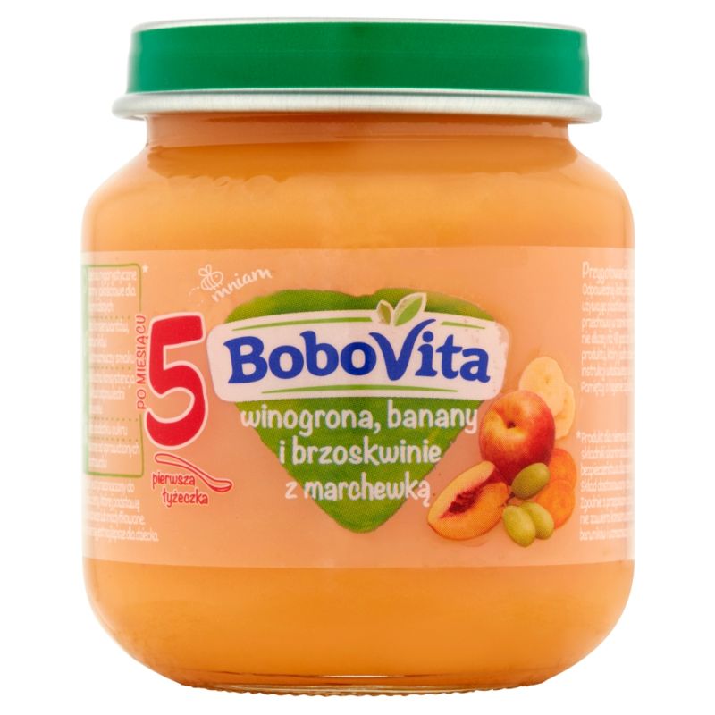 Bobovita Winogrona, Banany i Brzoskwinie z Marchewką