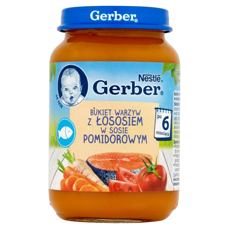 Gerber Bukiet Warzyw z Łososiem w Sosie Pomidorowym