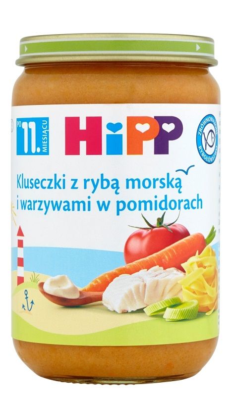 Hipp Kluseczki z Rybą Morską i Warzywami w Pomidorach
