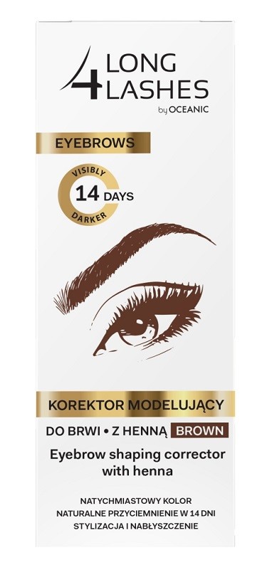 Long 4 Lashes Eyebrows Brown