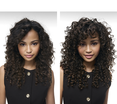 Porównanie efektów przed i po zastosowaniu Elseve Magiczna Moc Olejków od L’Oréal Paris – kręcone włosy.