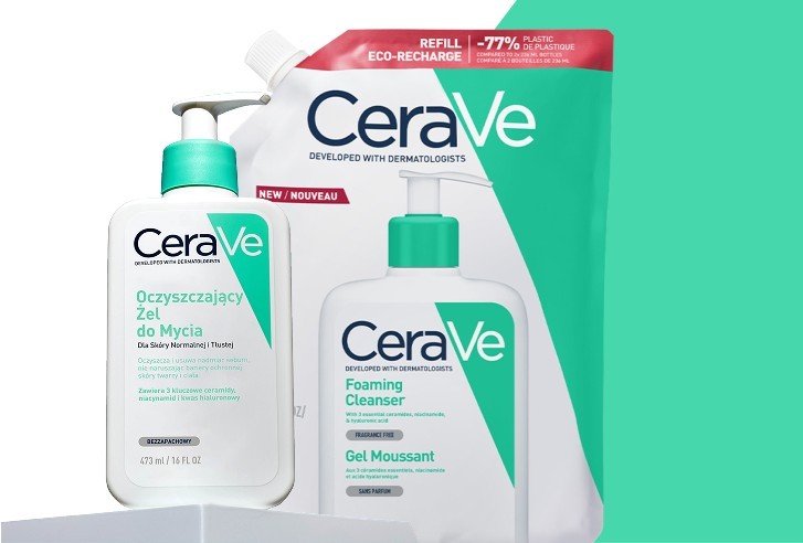 opakowanie CeraVe oczyszczający żel do mycia
