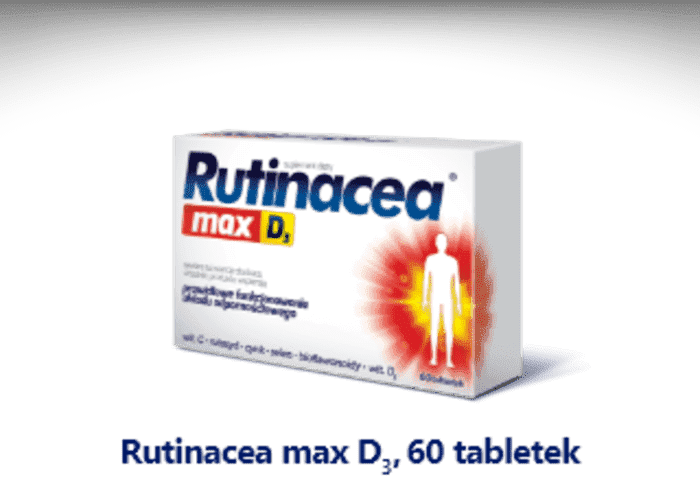 Rutinacea max, 60 tabletek. Rutinacea max D3, 60 tabletek.